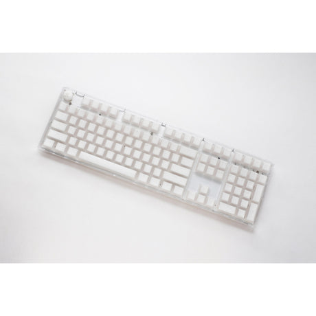Ducky One 3 Aura White RGB mechanische Tastatur (weiß, US-Layout (QWERTY), Cherry MX Speed Silver, 100 %, ABS Double Shot, Hot Swap)
