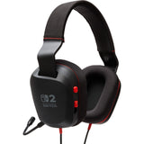 Powera kabelgebundenes Stereo-Headset für Nintendo Switch 2 Over-Ear-Gaming-Headset (schwarz rot, Nintendo Switch 2, Nintendo Switch – OLED-Modell, Nintendo Switch, Nintendo Switch Lite)
