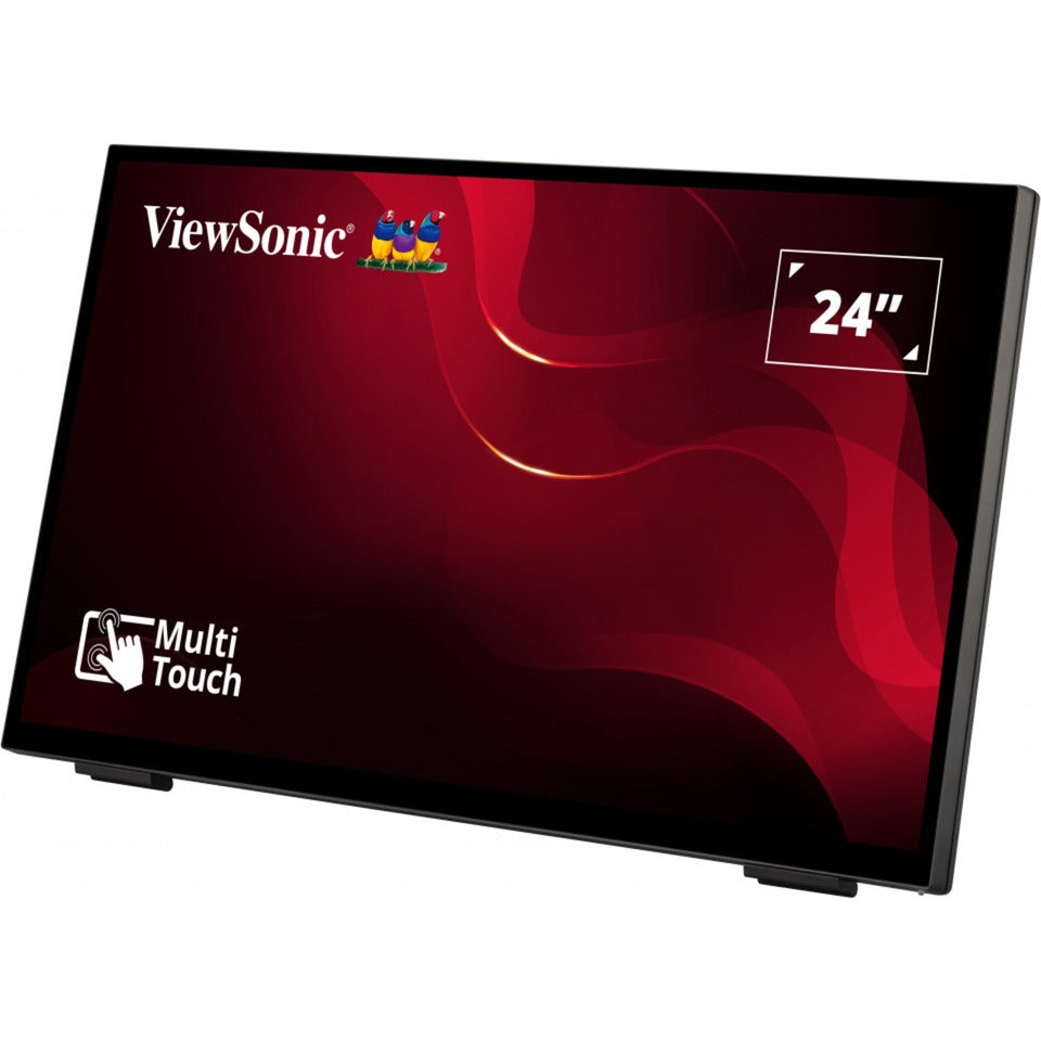 Viewsonic rahmenloser Touch-Monitor mit 10-Punkt-PCAP 24 (Schwarz, HDMI, DisplayPort, VGA)