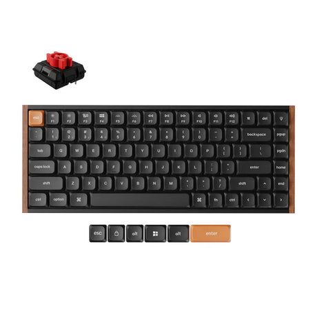 Keychron K3 Max SE QMK kabellose, benutzerdefinierte mechanische Tastatur (Schwarz, US-Layout (QWERTY), Milk Pom Red, 75 %, RGB, Hot Swap, 2,4 GHz | Bluetooth 5.3 | USB-C)
