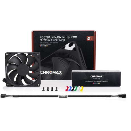 Noctua nf-a9x14 hs-pwm chromax.black Gehäuselüfter (schwarz, 92 x 92 x 14 mm)