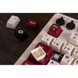 8bitdo retro mechanical keyboard fami edition (beige, us lay-out (qwerty), kailh box white, 100%, bluetooth low energy, wireless 2.4g, usb)