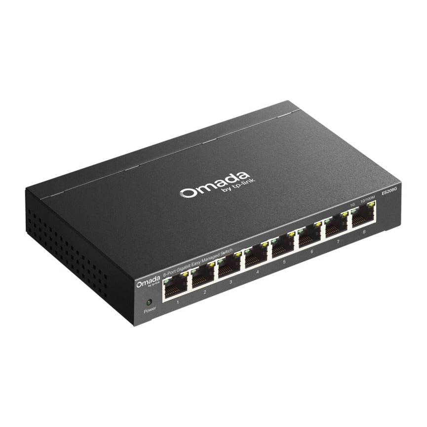 Tp-link omada es208g switch (zwart)