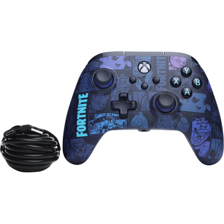 Powera Advantage Controller mit Kabel für die Xbox Series x|s – Fortnite: Victory Royale (dunkelblau, Xbox Series x|s, Xbox One, PC)