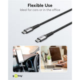 Goobay USB-C Schnellladegerät Nano (65 W) und USB-C Textilkabel