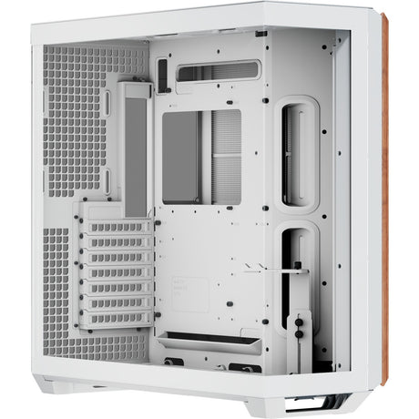 Apnx v1-w-wt-v1 Midi-Tower-Gehäuse (weiße Holzfarbe | 2x USB-A | 1x USB-C | Fenster)
