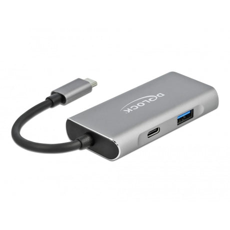 Delock externer USB 3.2 Gen 2 USB Typ-C Hub USB-Hub (grau)