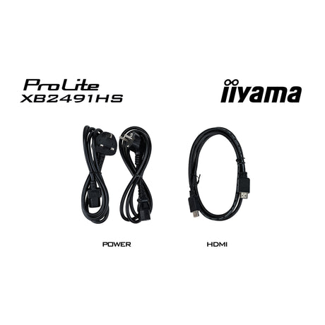 Iiyama prolite xb2491hs-b1 23.8 monitor (zwart, 120 hz, hdmi, displayport, audio)