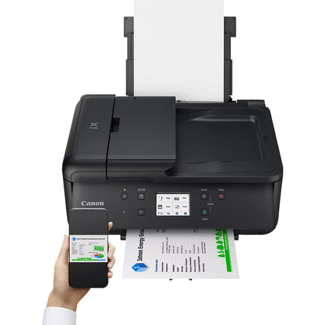 Canon Pixma TR7650 All-in-One-Tintenstrahldrucker mit Faxfunktion (schwarz, USB, WLAN, Kopieren, Scannen, Faxen)