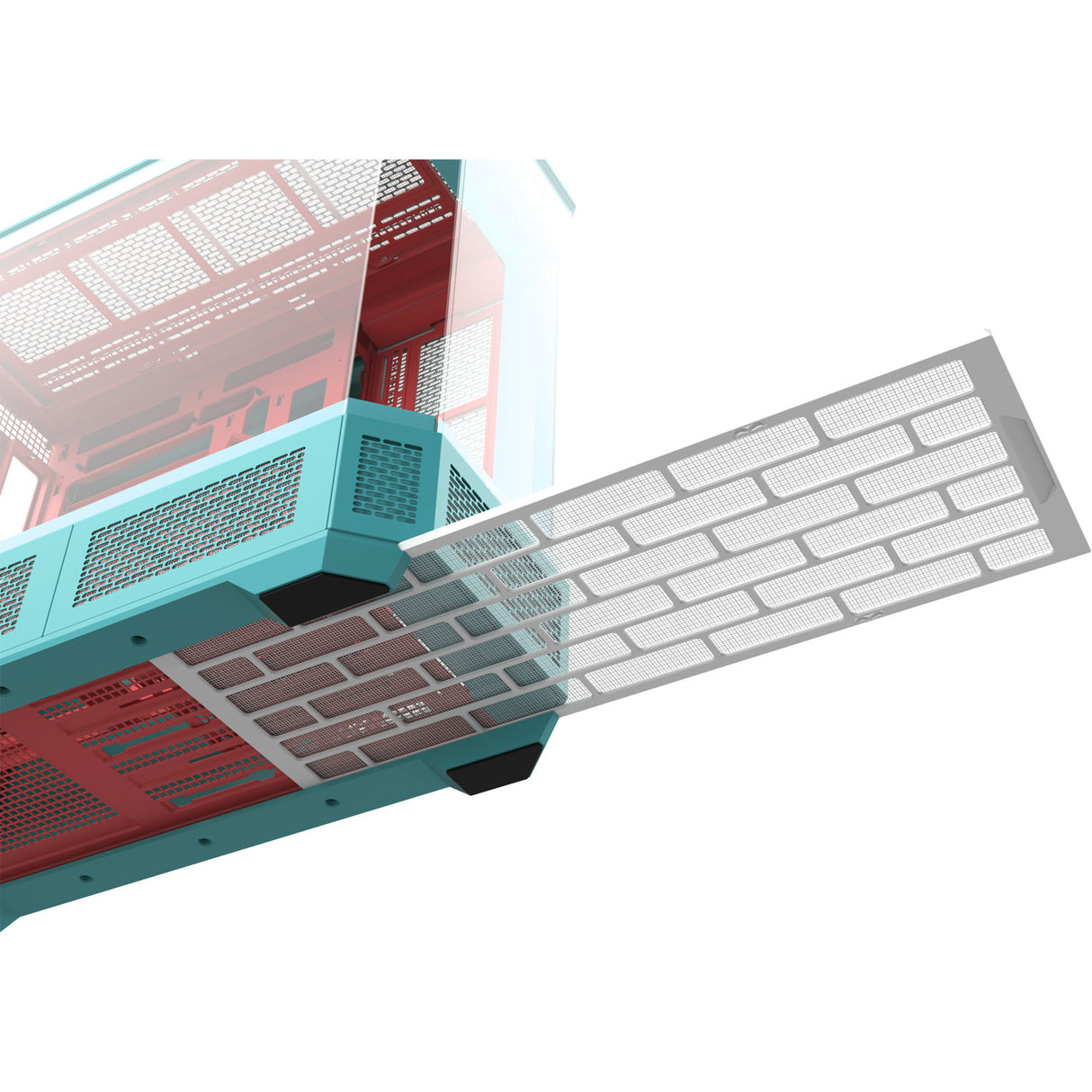 Thermaltake View 600 tg Mint Strawberry Big-Tower-Gehäuse (Mint Berry | 2x USB-A | 1x USB-C | gehärtetes Glas)