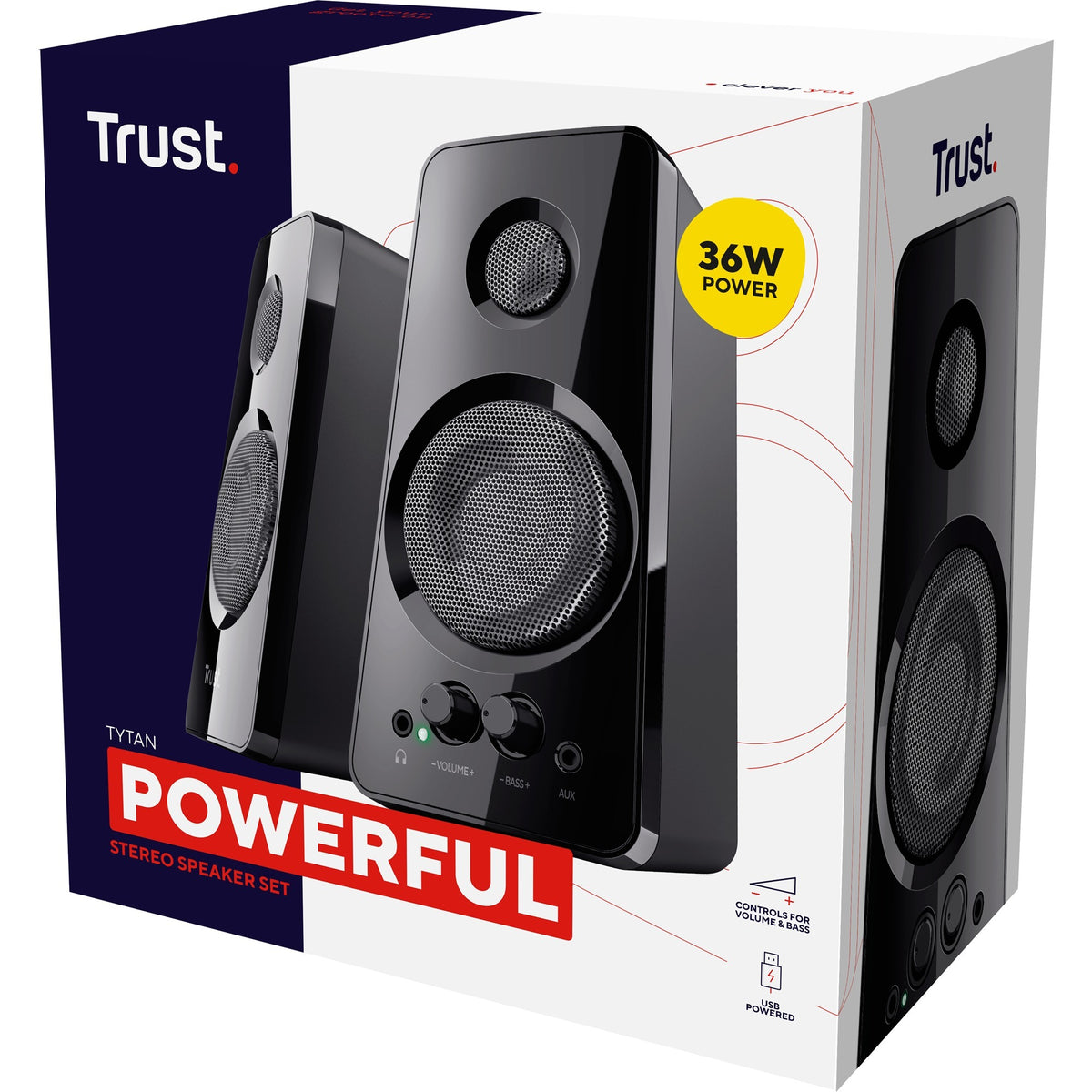 Trust Tytan 2.0 Lautsprecherset PC-Lautsprecher (schwarz)