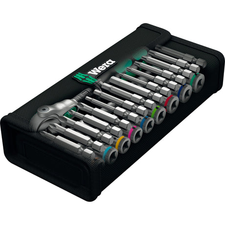 Wera 8100 SA 9 Zyklop Speed Ratschen-Werkzeugsatz (schwarz grün, 1 4-Antrieb, 28-teilig)