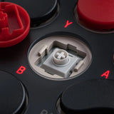 8bitdo arcade controller (grijs rood, 2.4 ghz bluetooth usb, nintendo switch 1 + 2, pc)