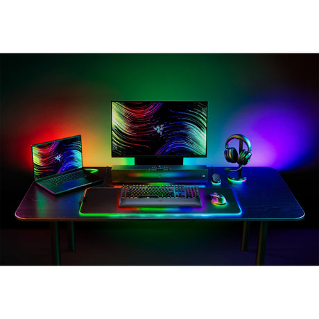 Mechanische Gaming-Tastatur Razer Blackwidow V4 Pro RGB (Schwarz, US-Layout (QWERTY), Gelb, 100 %)
