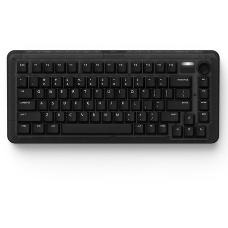 Iqunix ZX75 Dark Side kabellose mechanische Tastatur (Schwarz, US-Layout (QWERTY), Cherry MX Brown, 75 %, RGB-LEDs, Hot-Swap-fähig, Double-Shot PBT, 2,4 GHz | Bluetooth 5.1 | USB-C)