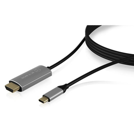 Icy Box ib-cb020-c – Kabel USB-C (männlich) > HDMI (männlich) (schwarz, 1,8 Meter)