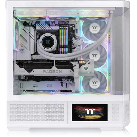 Thermaltake view 370 tg argb snow midi tower behuizing (wit | 2x usb-a | 1x usb-c | rgb | tempered glass)