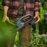 Gardena accuheggenschaar easycut 55 18v set (grijs turquoise, 14735-20, accu en oplader inbegrepen)