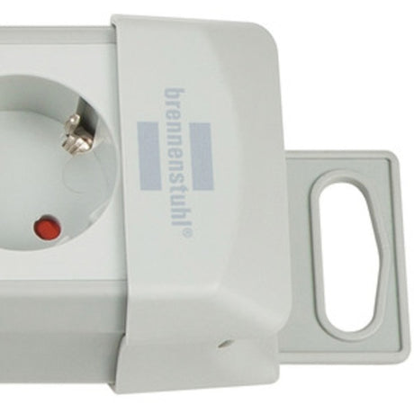 Brennerstuhl premium-line 4-fach Steckdosenleiste mit Schalter 1955540100 Steckdosenleiste (hellgrau)