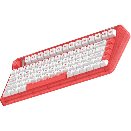 Iqunix OG80 Joy Vendor kabellose mechanische Tastatur (rot, US-Layout (QWERTY), Iqunix Moonstone, 80 % (TKL), RGB-LEDs, Hot-Swap-fähig, PBT, 2,4 GHz | Bluetooth 5.1 | USB-C)