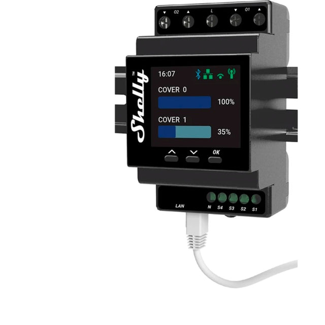 Shelly Pro Dual Cover PM Controller Bluetooth, WLAN