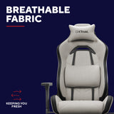 Trust gxt 723 ruya comfortabele stoffen gaming stoel