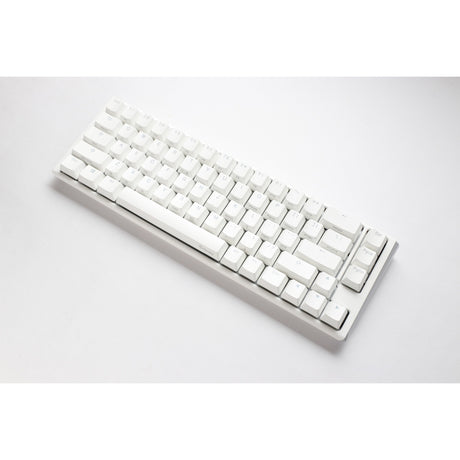 Ducky One 3 klassische reinweiße SF RGB mechanische Tastatur (weiß, US-Layout (Qwerty), Cherry MX Braun, 65 %, RGB-LEDs, Double-Shot PBT, Hot-Swap-fähig, Quack-Mechanik)