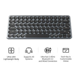 Keychron b3 pro-k1 toetsenbord (grijs, us lay-out (qwerty), scissor switches, 75%, abs keycaps, 2.4 ghz | bluetooth | usb)