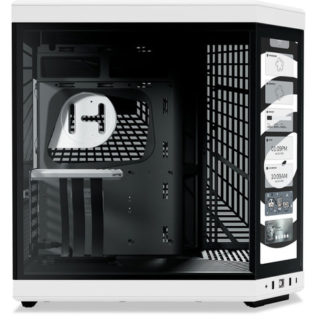 Hyte y70 touch infinite midi tower behuizing (wit zwart | 2x usb-a | 1x usb-c | tempered glass)