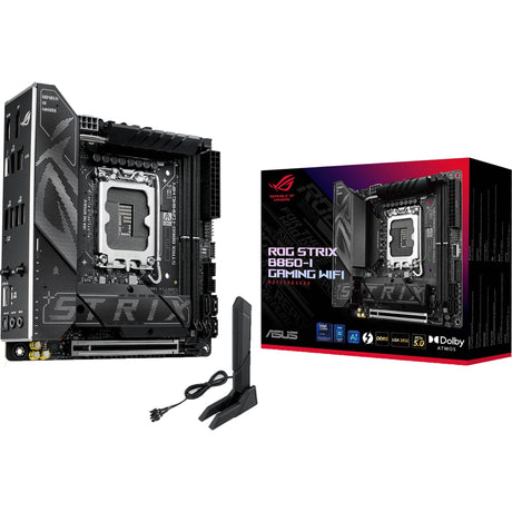 Asus ROG Strix B860-I Gaming WiFi Sockel 1851 Mainboard (RAID, 2,5 GB-LAN, WiFi 7, BT, Sound, Mini-ITX)