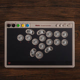 8bitdo arcade controller (grijs rood, 2.4 ghz bluetooth usb, nintendo switch 1 + 2, pc)