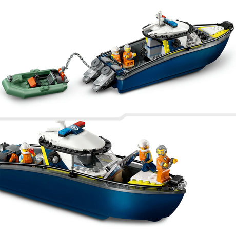 Lego® City-Verfolgungsjagd mit Polizeiboot, wirklich schwimmfähig – 60456