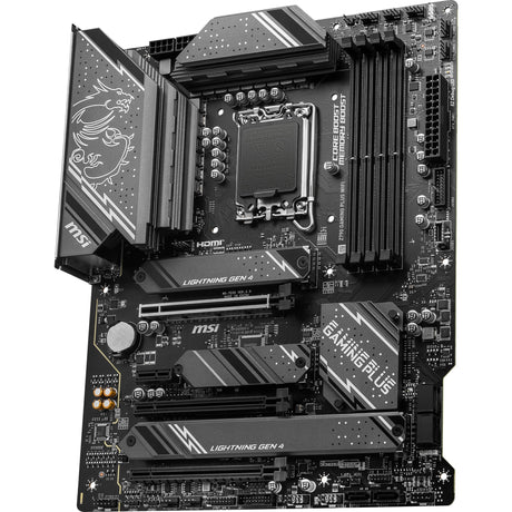 MSI Z790 Gaming Plus Wi-Fi Socket 1700 Mainboard (grau schwarz, RAID, 2,5 GB-LAN, Wi-Fi 6e, BT, Sound, ATX)