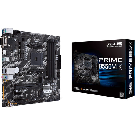 Asus Prime B550M-K Sockel AM4 Mainboard (schwarz und weiß, RAID, GB-LAN, Sound, µATX)