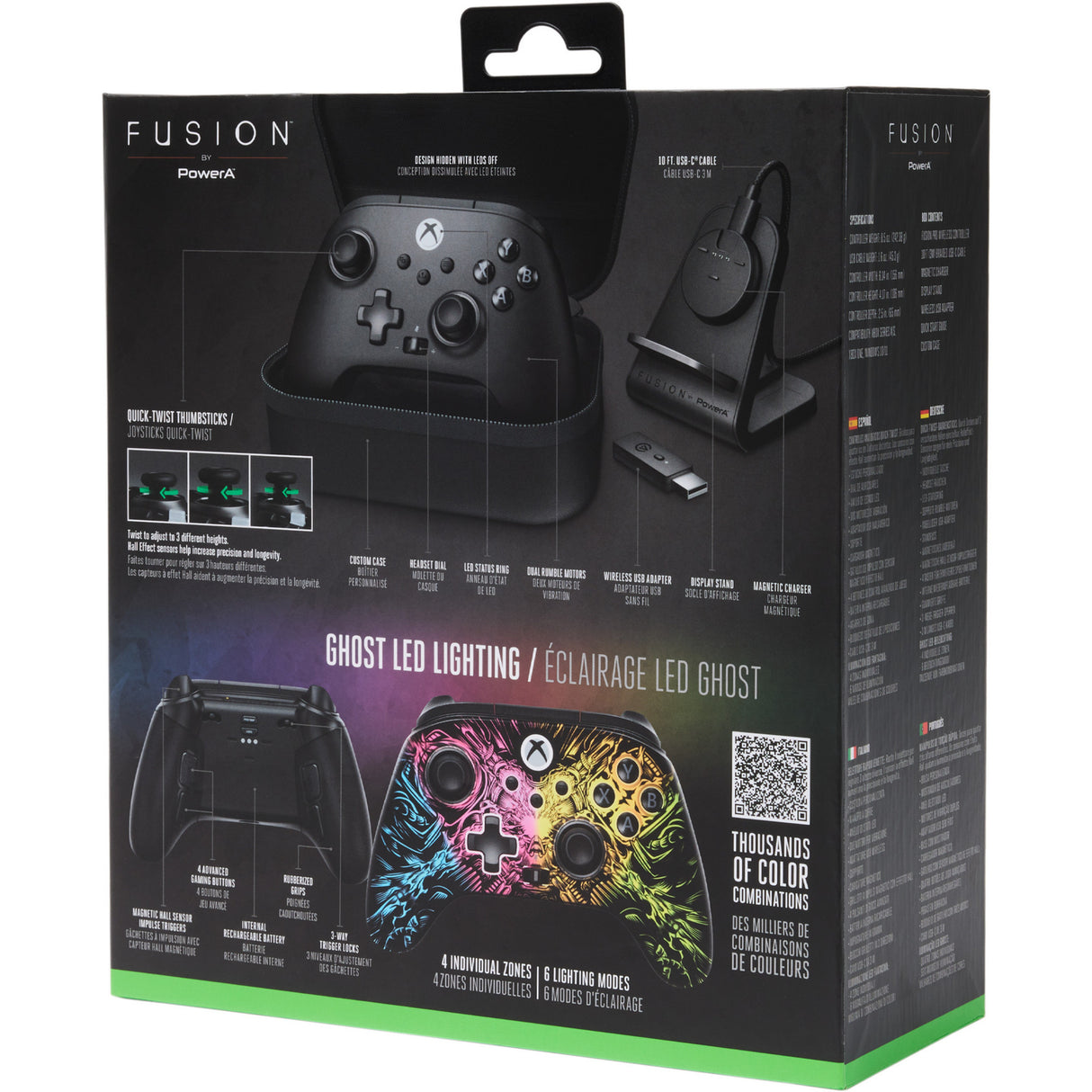 Powera Fusion Pro Wireless Controller für Xbox Series X|S mit Lumectra (Schwarz, RGB, Xbox Series X|S, Xbox One, PC)
