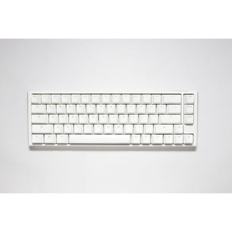 Ducky One 3 klassische reinweiße SF RGB mechanische Tastatur (weiß, US-Layout (Qwerty), Cherry MX Braun, 65 %, RGB-LEDs, Double-Shot PBT, Hot-Swap-fähig, Quack-Mechanik)
