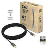 Club 3D Ultra High Speed AOC HDMI 2.1 zertifiziertes unidirektionales Kabel Stecker-Stecker (Schwarz, 10 Meter, 4K 120 Hz, 8K 60 Hz, 48 Gbit/s)