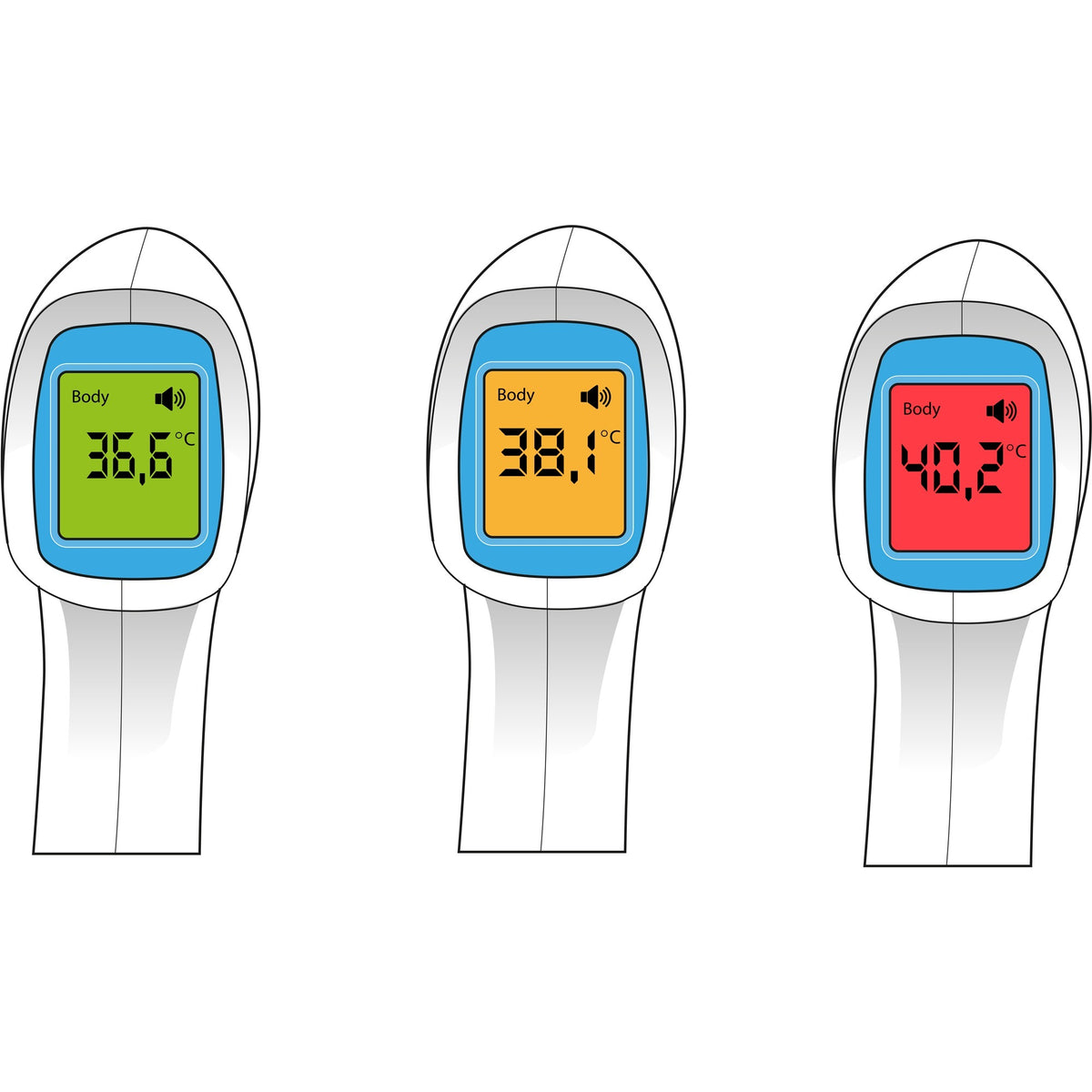 Grundig Infrarot-Fieberthermometer (weiß hellblau)