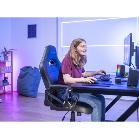 Trust GXT 611 Wezz Illuminated 2.0 RGB-Lautsprecherset PC-Lautsprecher (schwarz, RGB-LEDs)