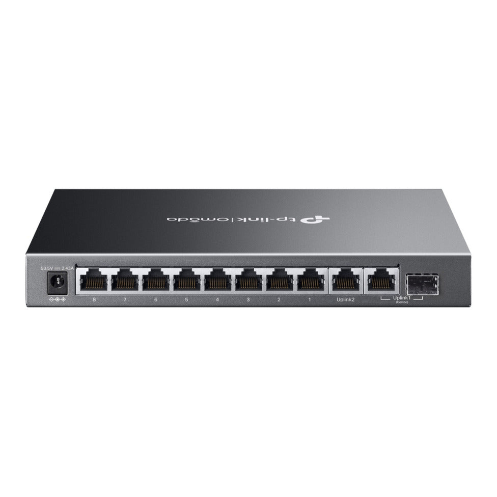 Tp-Link Omada ES210GMP 10-Port-Gigabit-Easy-Managed-Switch (schwarz, 8x PoE+, 1x Gigabit SFP)