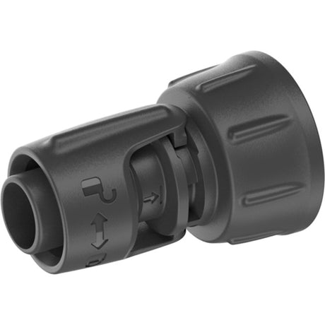 Gardena Micro-Drip-System Hahnanschlussstück 13 mm (1 2) – 3 4 Gewindehahnstück (dunkelgrau)