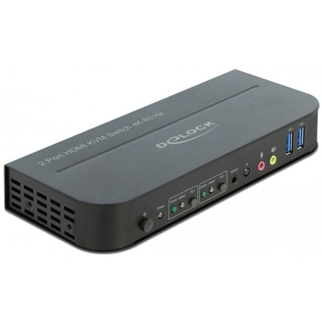 Delock HDMI KVM Switch KVM Switch (schwarz, 4K 60 Hz, USB 3.0, Audio)