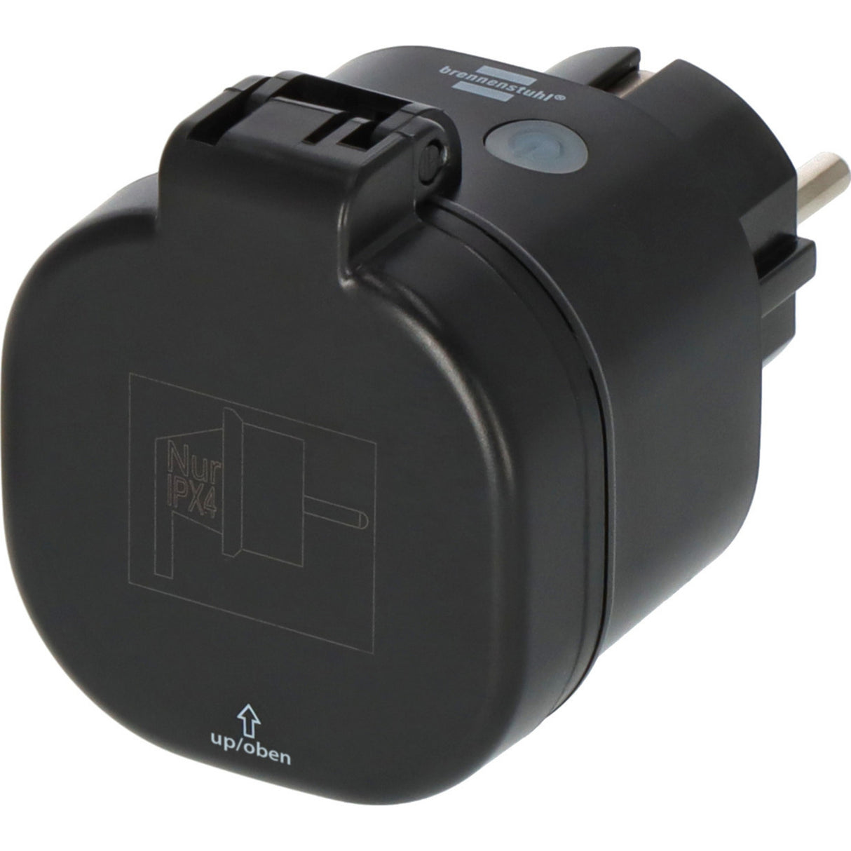 Brennerstuhl Connect Smart Plug WA 3600 XS03 für Outdoor IP44 Steckdosenleiste (schwarz, 2,4 GHz WLAN, Alexa, Google, Matter)