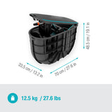 Gardena undercover slangenbox rollup m, 20 meter slanghaspel (zwart turquoise)