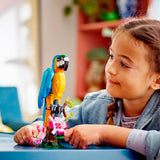 Lego Creator 3in1 exotisches Papageien-Frosch-Fisch-Tierspielzeugset für Kinder – 31136