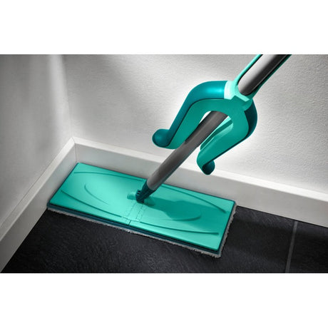 Leifheit Picobello Bodenwischer S Micro Duo mit Stiel – 27 cm Wischbreite – Türkis – Grau