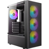 Antec Ax27 RGB Elite Midi-Tower-Gehäuse (schwarz | 3x USB-A | gehärtetes Glas)
