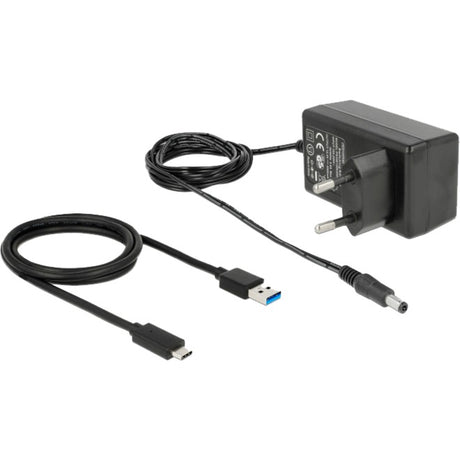 Delock externer USB 3.2 gen 2 4 Port Hub 10Gbps USB Hub (schwarz)