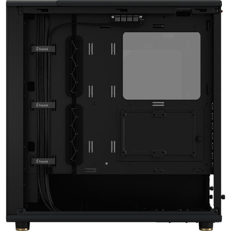Fractal Design North Midi-Tower-Gehäuse (schwarze Holzfarbe | 2x USB-A | 1x USB-C | gehärtetes Glas)