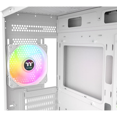 Thermaltake View 170 WS ArGB Mini-Tower-Gehäuse (weiße Holzfarbe | 2x USB-A | RGB | gehärtetes Glas)